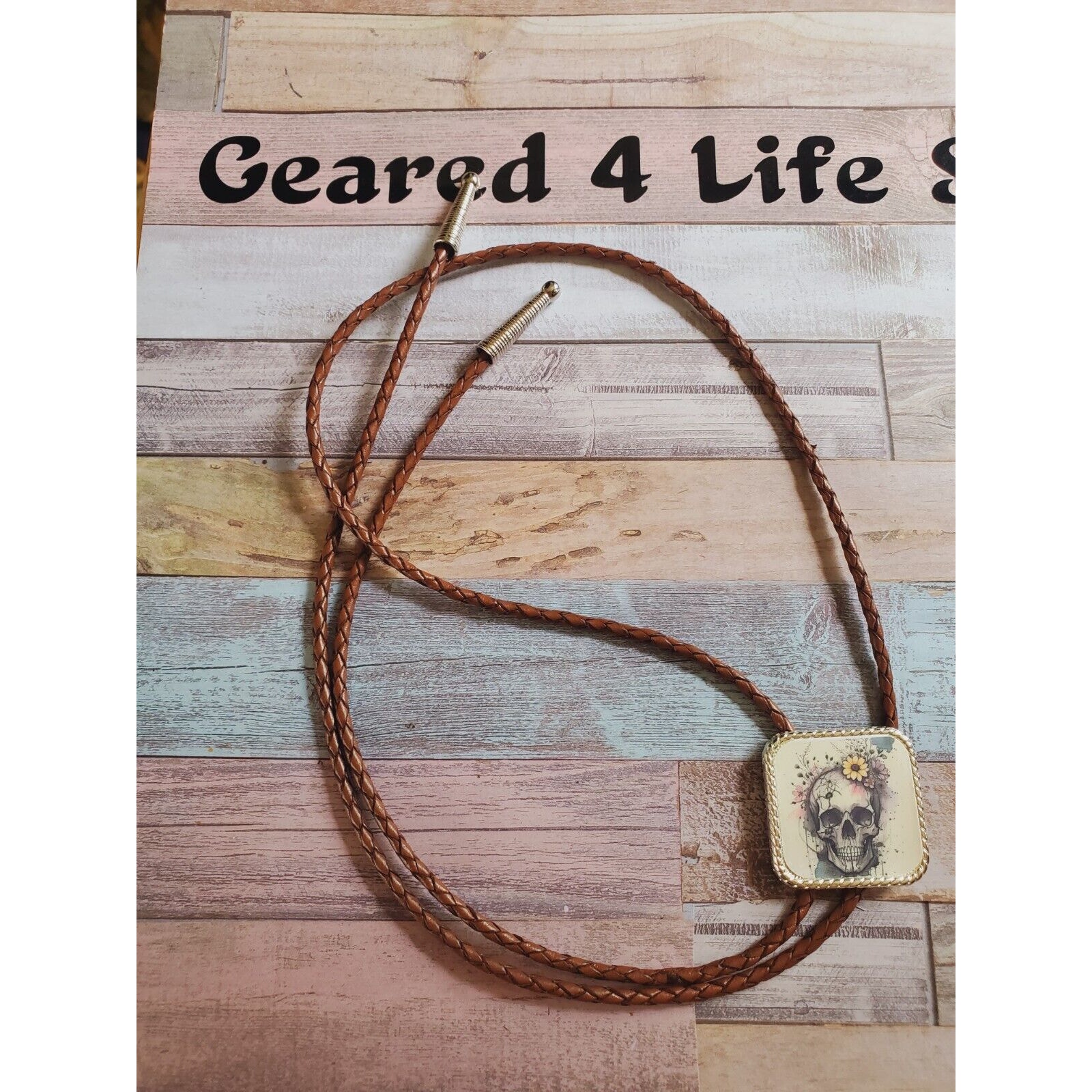 Handmade Skull Woman Concho Unisex Bolo - Bolo Tie - Skull Necklace - Choker